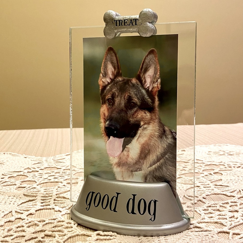 Great gift for dog lovers! “Good Dog” 2-Sided Photo Frame
